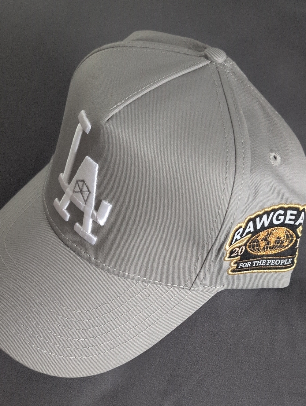 RAWGEAR Grey Embroidered Baseball Cap